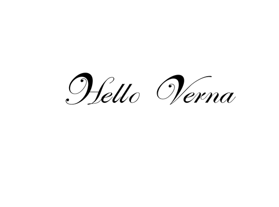 Hello Verna