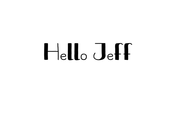 Hello Jeff