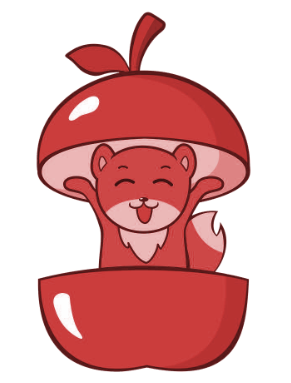 举着苹果的小狐狸logo