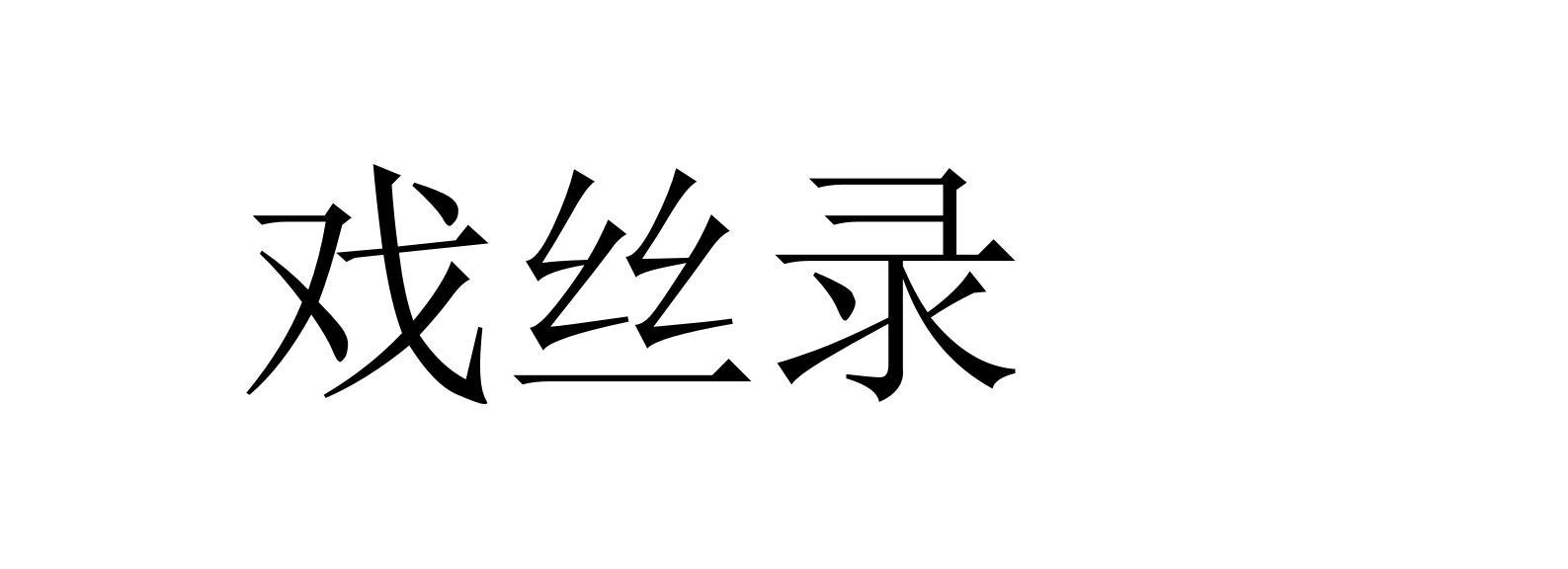 戏丝录