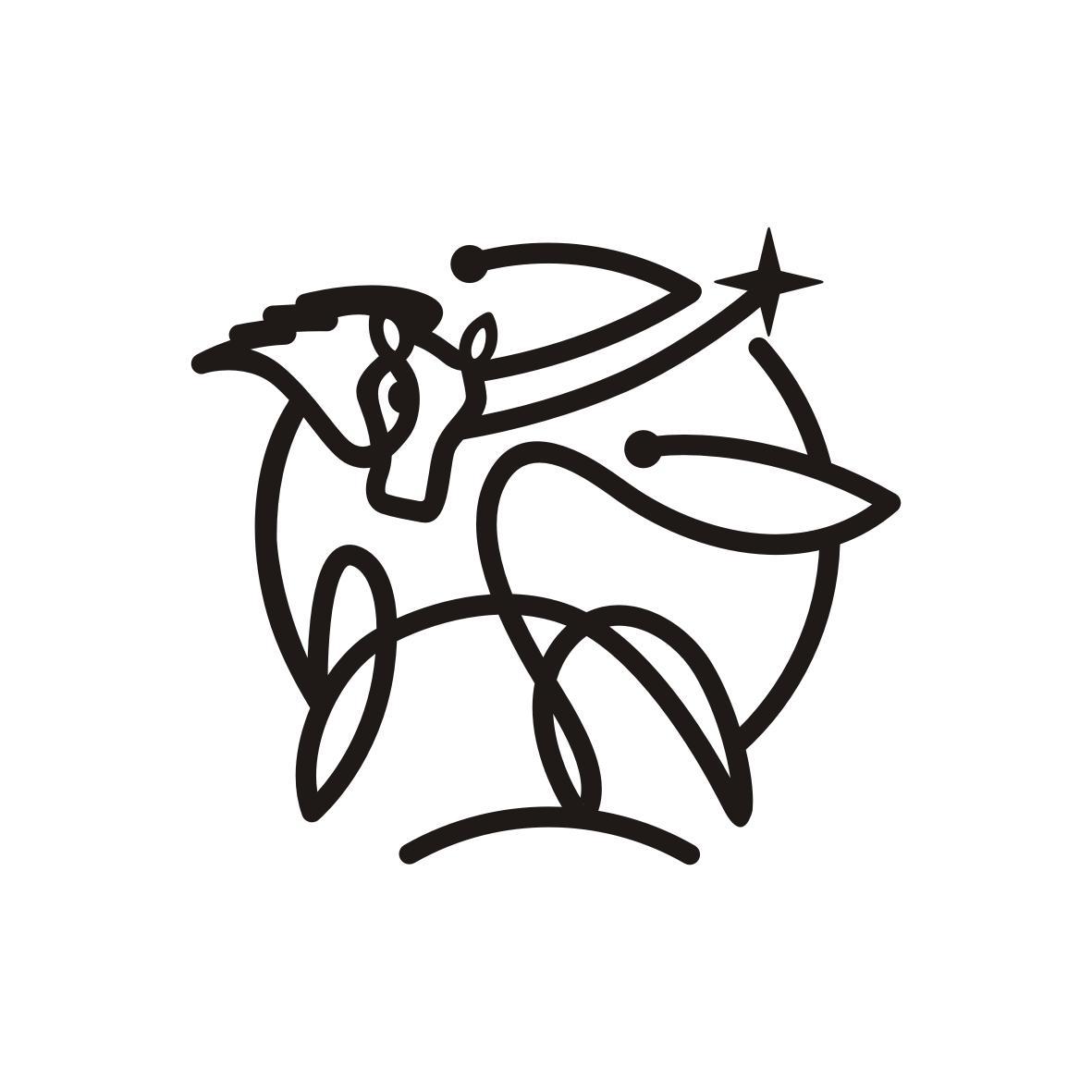 线条马图形